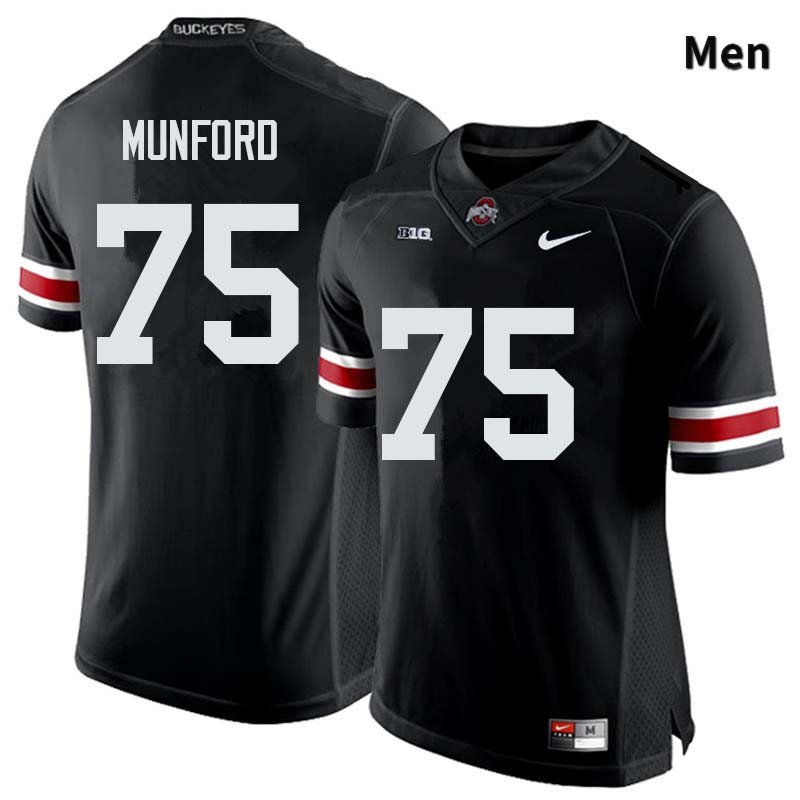 Ohio State Buckeyes Thayer Munford Men's #75 Black Authentic Stitched College Football Jersey